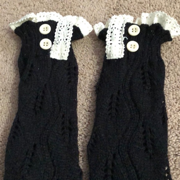 Black & Beige Boot Socks Tall - Picture 2 of 3